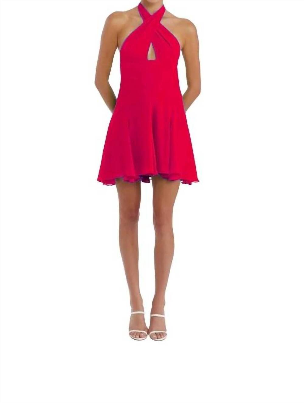 NEW AMANDA UPRICHARD gwenna dress in begonia